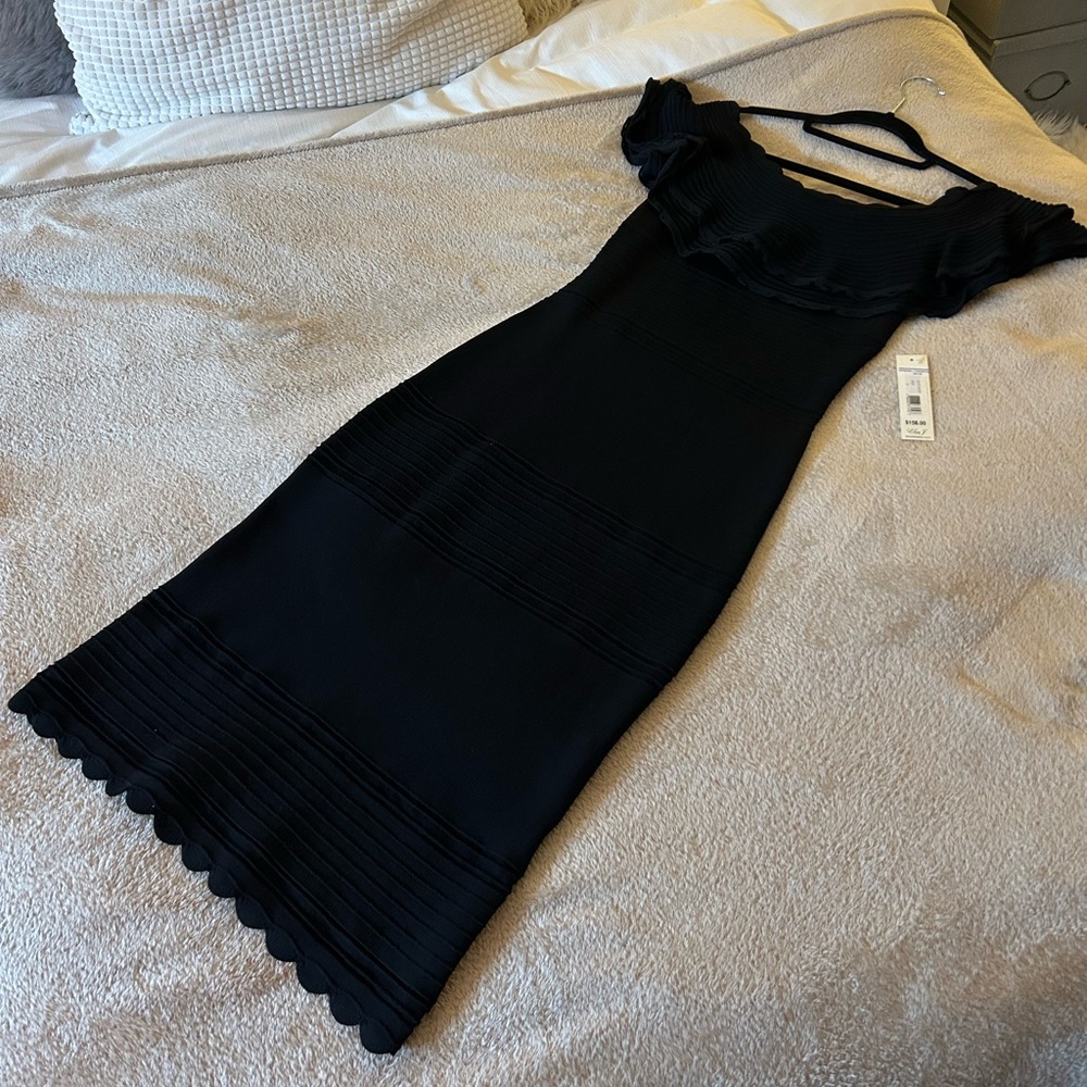 Black Elegant Midi Dress BNWT